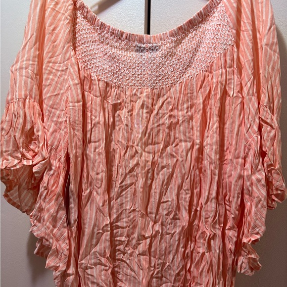 Women's Peach Striped Top - Picture 4 of 9